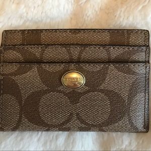Coach Monogrammed Business Card Holder